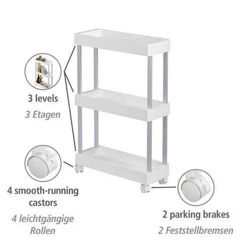 WENKO Mino Household and Bathroom Trolley