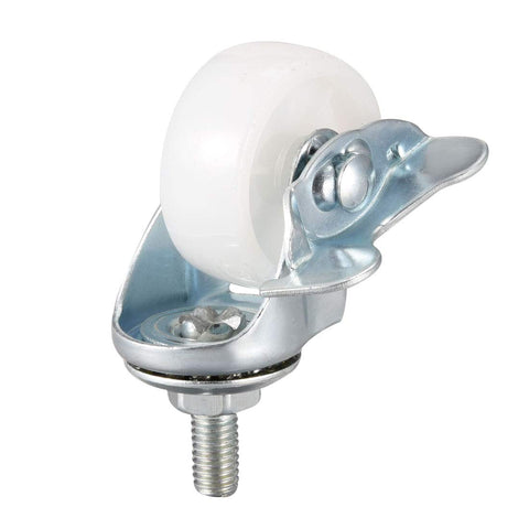 sourcing map 1.5 Inch Swivel Caster Wheels PP 360 Degree Threaded Stem Caster Wheel M8 x 15mm, 132lb Total Load Capacity, Pack of 4