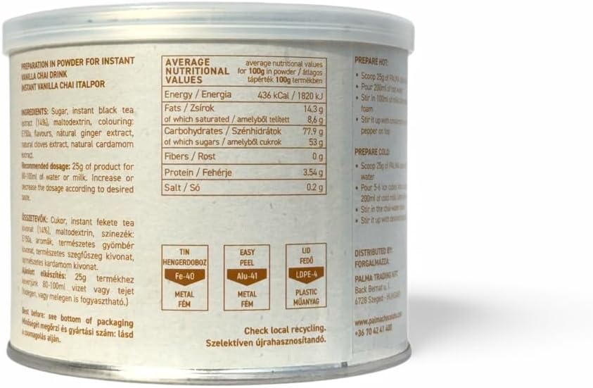 PALMA Instant Vanilla Chai Latte Powder