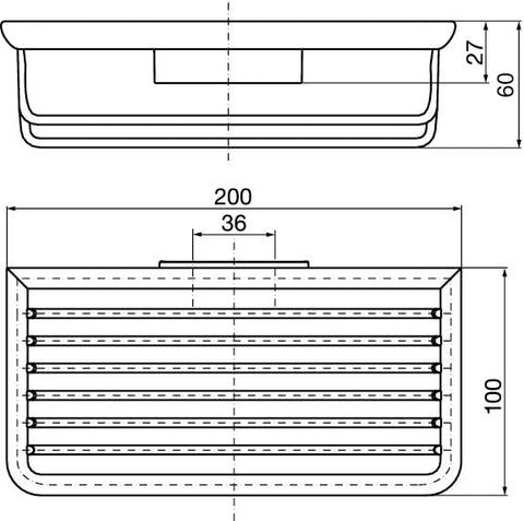 Emco System 2 200 x 100 x 60 mm 354500104 Sponge Basket – Chrome