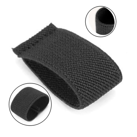 GYWHOOFT 10-Piece Elastic Belt Holders, Black, Canvas, 2 cm x 3.8 cm, Modern Style, Unisex Adults
