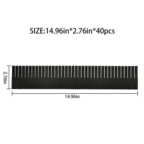 KnnRiim 40Pcs Drawer Dividers, 38x7 cm, Thin, Plastic Drawer Storage, Adjustable Drawer Organizer Separators for Clothes, Socks, Makeup, Kitchen