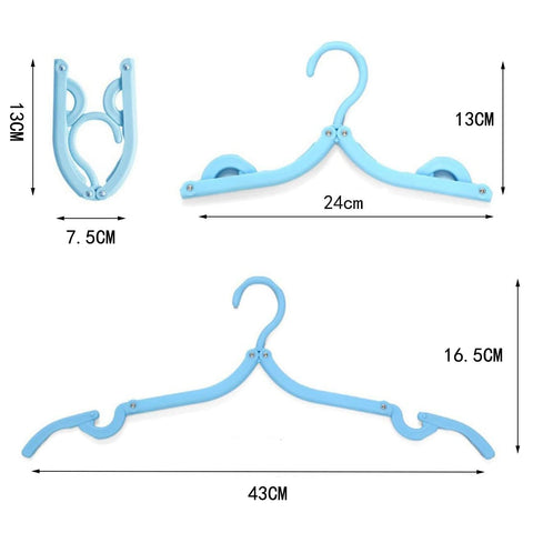 20pcs Folding Clothes Hangers, Travel Hangers Foldable Portable Plastic Clothes Coats Hangers Home Hotel Camping Holiday Travel Accessories