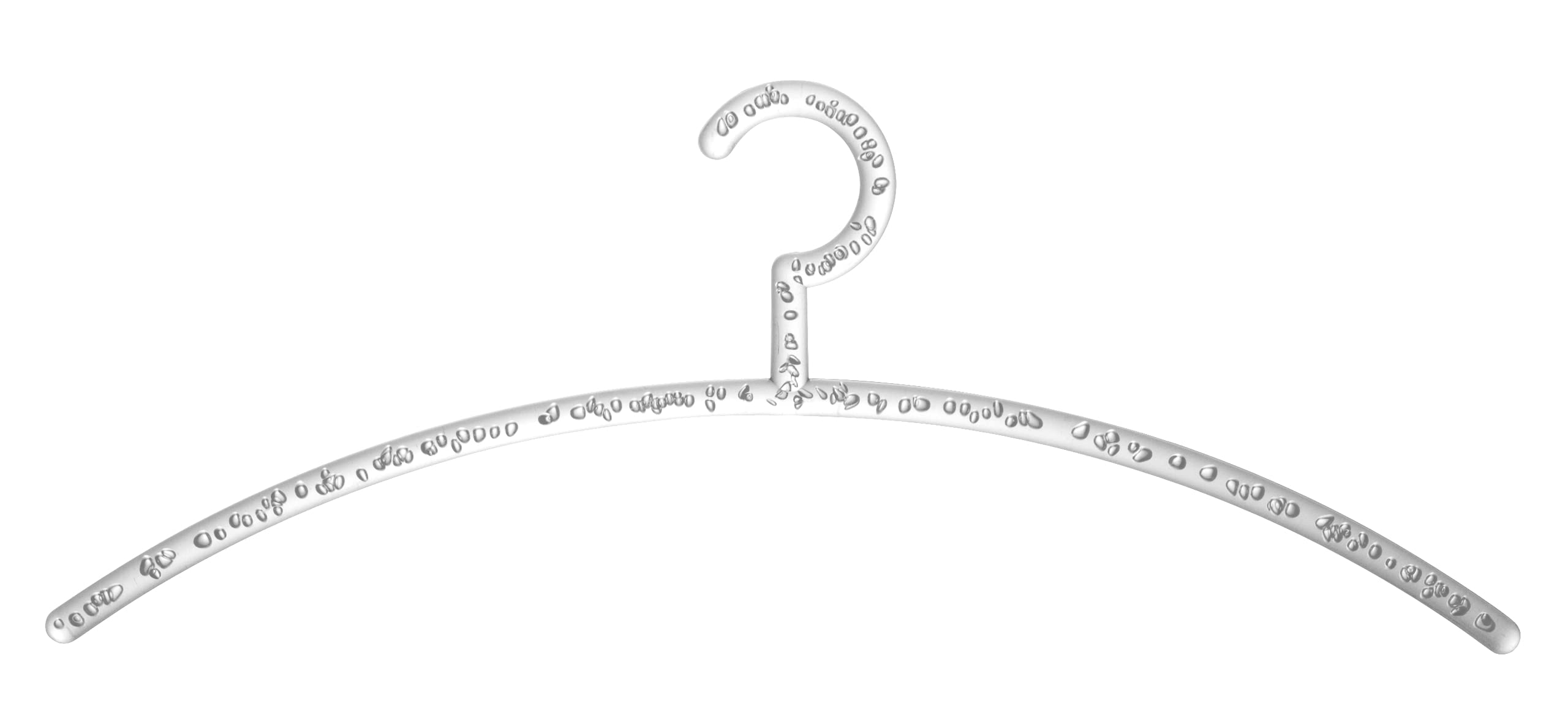 WENKO 14112100 Hanger type Bubble, set of 5, Plastic PS, 46 x 17.5 x 1.2 cm, Transparent