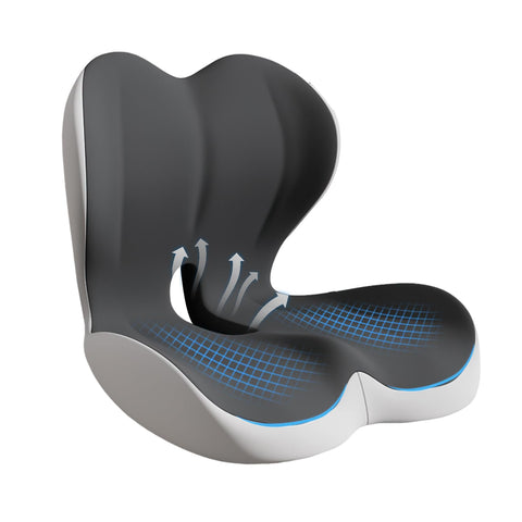 Gresonic Ergonomic Memory Foam Seat Cushion, For Office, Car, Gaming & Dining Chairs, Sciatica, Tailbone & Coccyx Pain Relief
