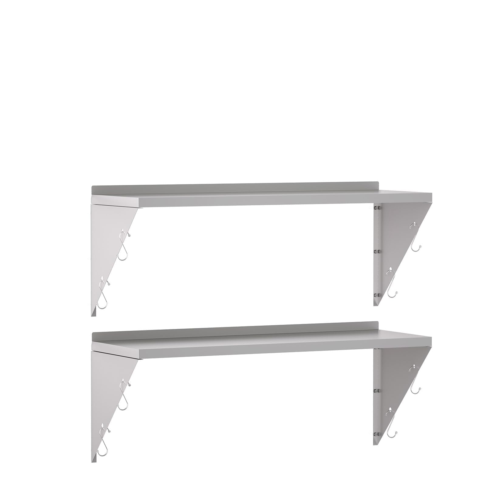 TAIMIKO Stainless Steel Wall Shelf Commercial Kitchen Shelves 100x30cm,2PCS