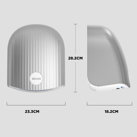 BEZADI Automatic Electric Hand Dryer, Commercial Compact Hand Dryer for Restrooms, Warm n Cold Air Switch Automatic Electric Toilets Hand Dryers