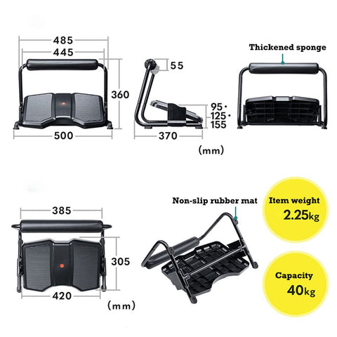 RIAMTGCX Ergonomic Adjustable Footrest, Black, 30 x 42 cm, Modern, Rectangular, Health and Wellness Promoting