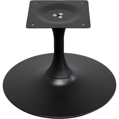 Kare Design Coffee Table Schickeria Walnut, Brown, Black, Wooden Look, Steel Base, Diameter 80cm, Modern, Round Sofa Side Table