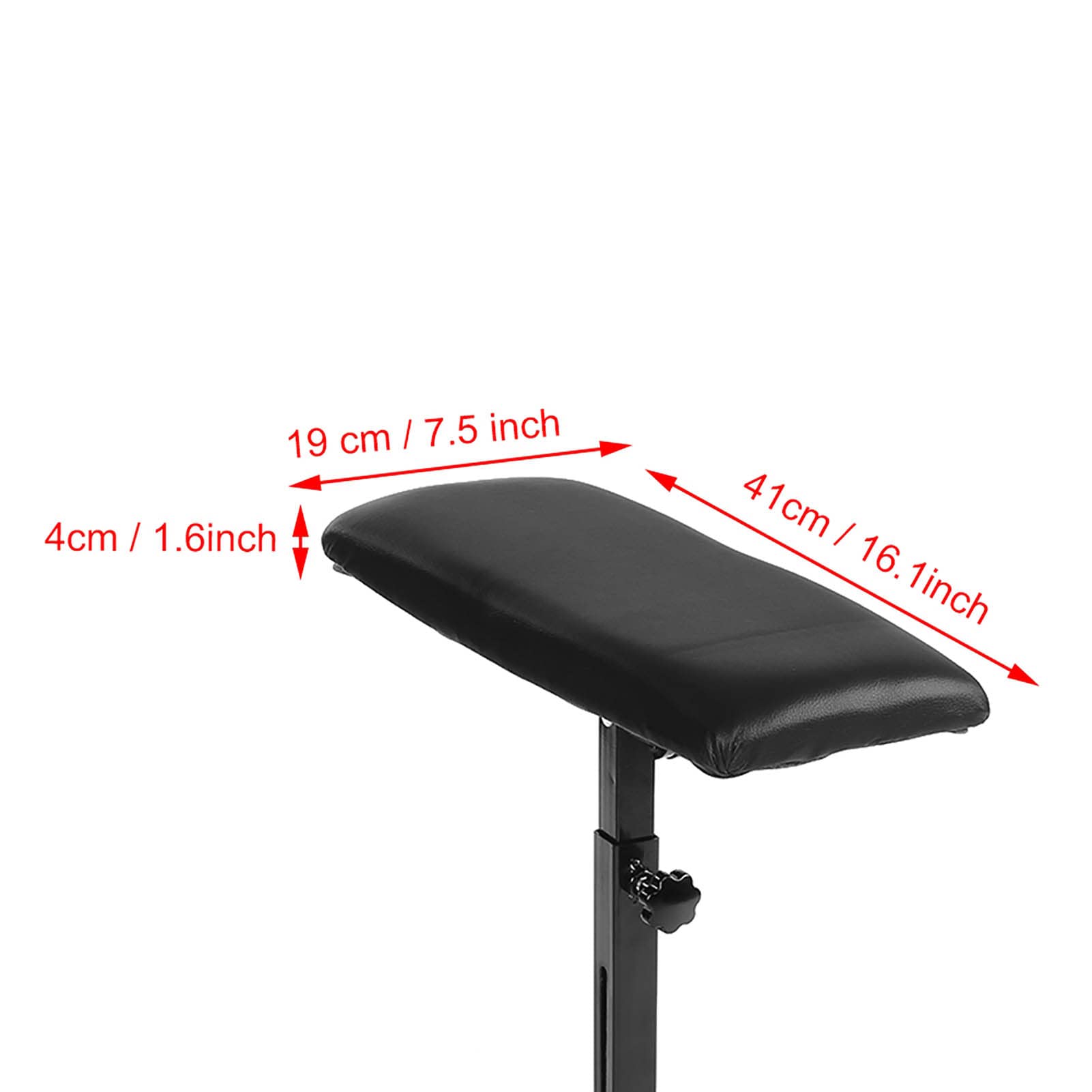 Tattoo Armrest / Leg Rest - Tattoo Arm Rest Adjustable Height 63-95 cm, >180° Angle Adjustment, Soft Padding, Sturdy Metal Frame