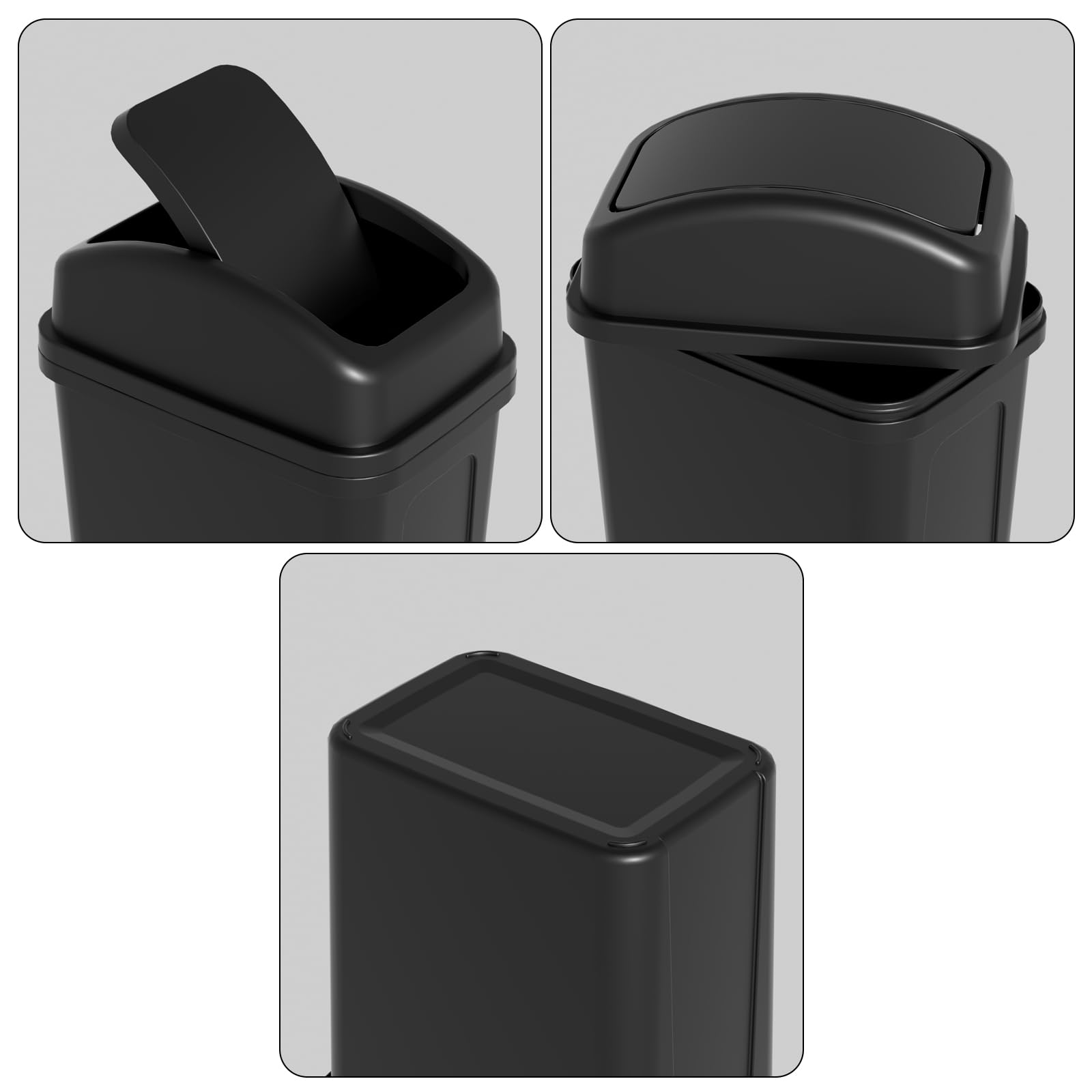 Zopnny 7 L Small Rubbish Bin, Trash Bin for Bathroom or Bedroom