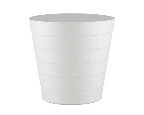 Zuvo Waste Paper Bin 5L, Wave Design Bin for Bedroom and Office, White