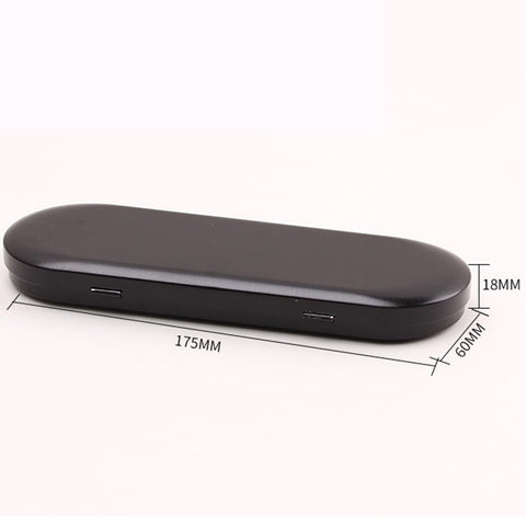 Aoktorkit 1PCS Metal Tin Box Container, 17.5x6x1.8cm Oval Empty Mini Storage Box Portable Storage Container with Lid for Small Items, Red