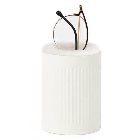 Mkono Glasses Holder for Nightstand, Anti-Scratch Metal Eyeglass Stand Case
