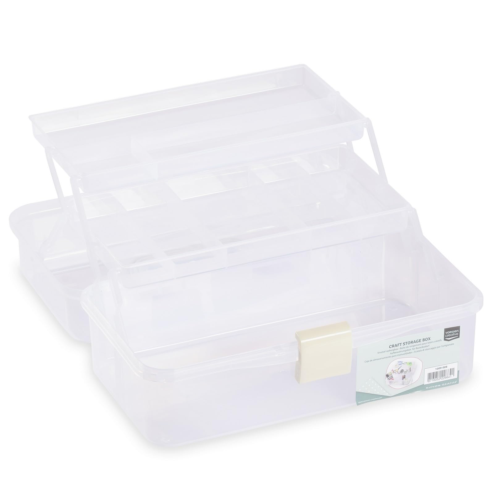 Vaessen Creative Tiered Storage Caddy for Scrapbook Embellishments, Jewellery Making Supplies, Bobbins, Sewing Accessories, Craft Tools and More