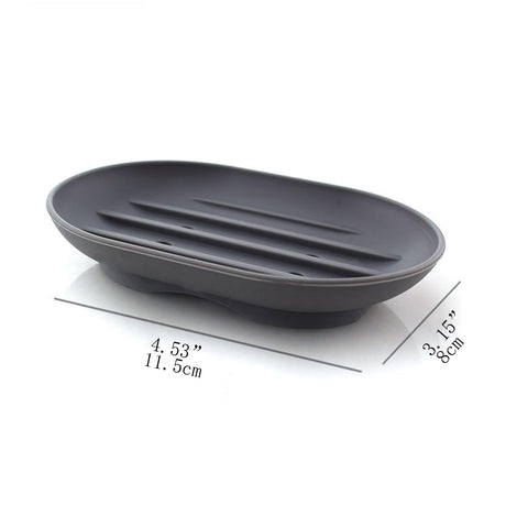 Lansonee 2PCS Silicone Soap Dish, Anti-Slip & Self-Draining Soap Holder, Flexible & Portable Shower Box, Soft & Durable for Kitchen