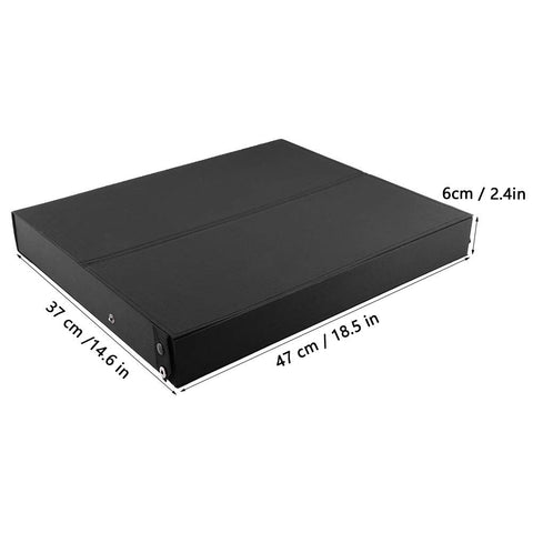 Wakects Sunglasses Storage Holder Box, 18 Grids Display Organiser with Metal Snap Buttons, 47 x 37.1 x 6.1cm