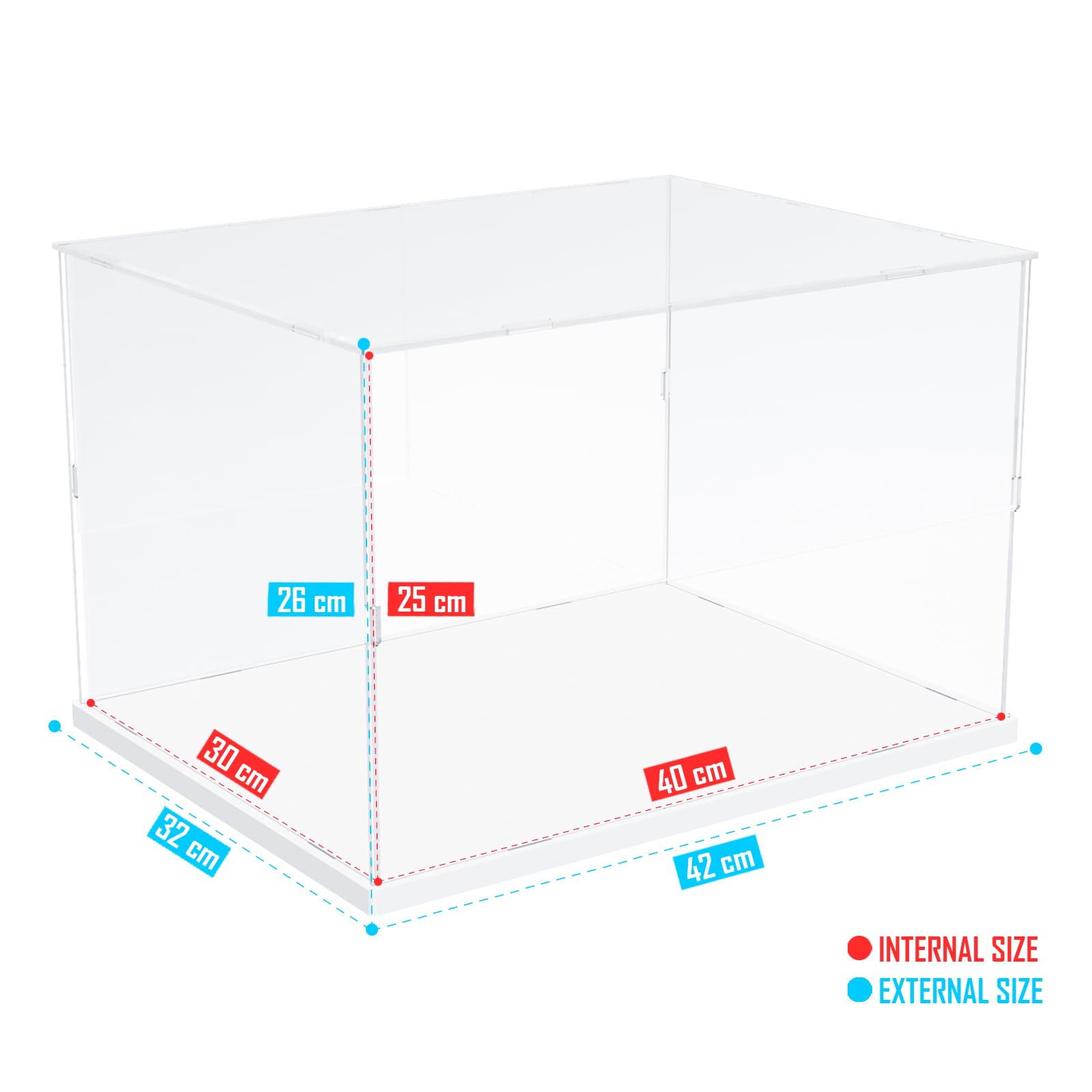 Nynelly Acrylic Display Case for Lego Hogwarts Castle 76419 for Lego Himeji Castle 21060 Models Figures