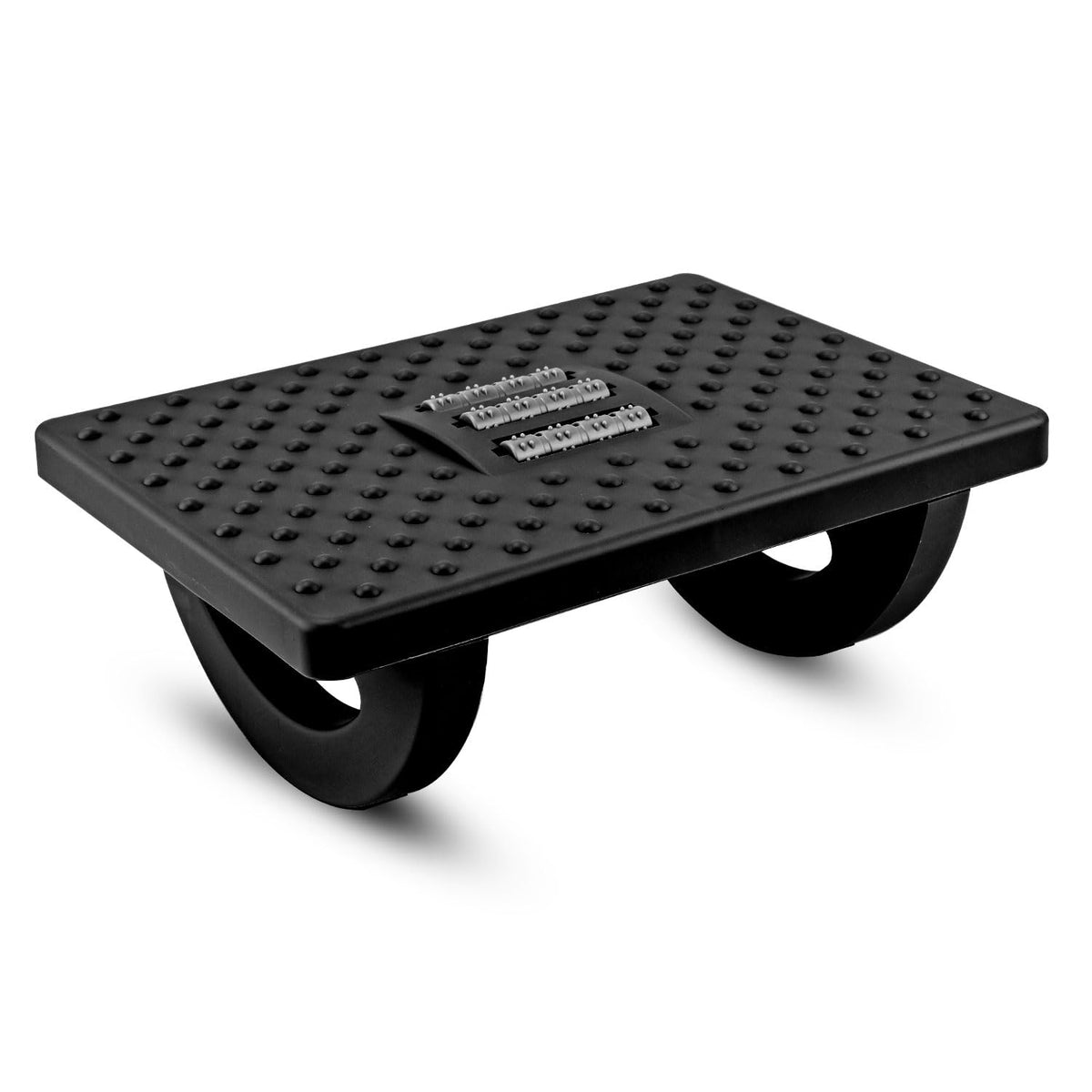 Rocking Foot Rest Under Desk, Ergonomic Foot Stool Under Desk with Massage Rollers Non-Skidding Detachable Footrest for Office Home Travel