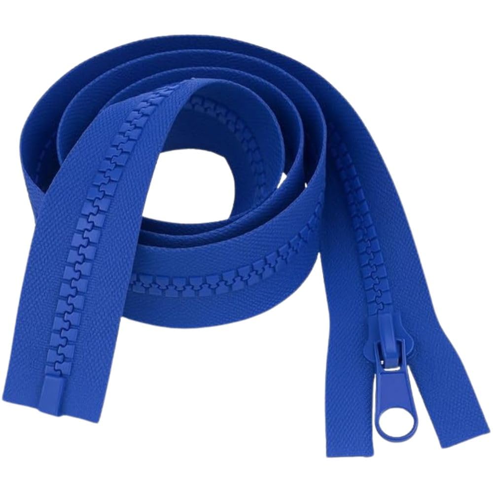 20" (51cm) Royal Blue Chunky Zip - Heavy-Duty Open-Ended Separating