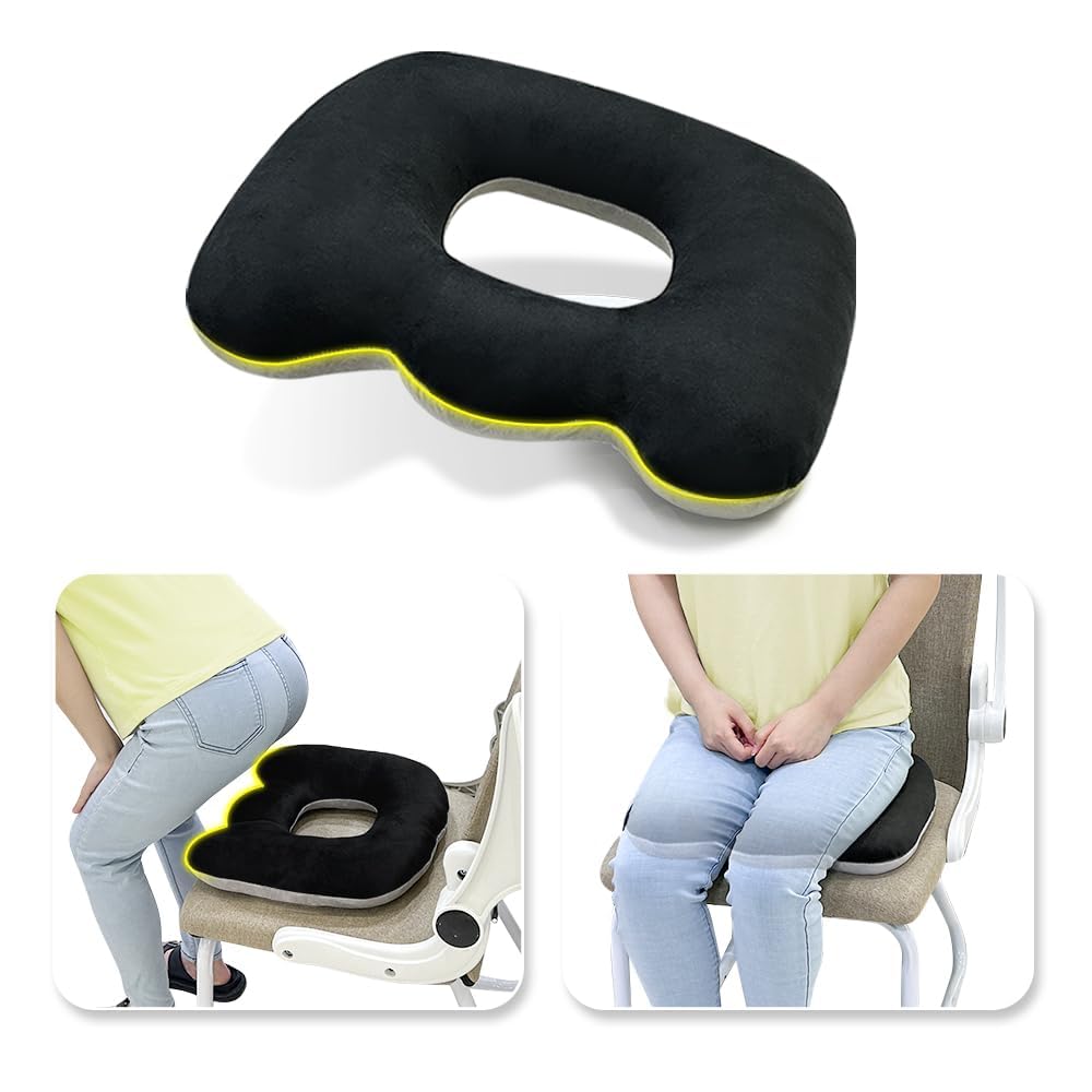 Hemorrhoid Donut Pillow, Bed Sore Cushion for Buttocks Lifting, Butt Donut Pillow for Tailbone Pain, Sitting Hemorrhoids Pillows After Surgery