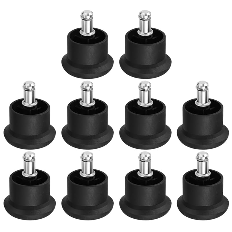 CAXUSD 10 Pack Office Chair Stopper Chair Glide Replacement Caster Stopper for Swivel Chairs Furniture Leg Plugs for Hard Floor Protection Noise