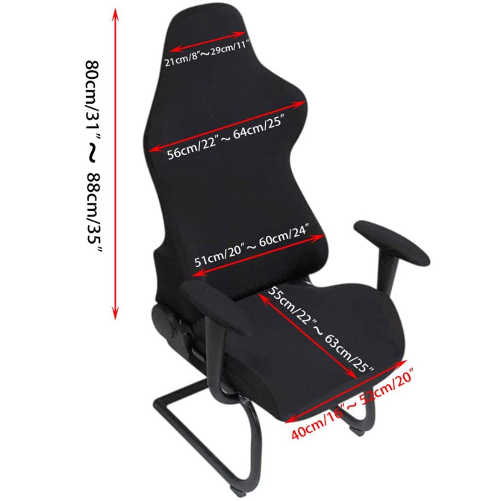 Zerci Universal Computer Chair Cover Game/Racing Chair Slipcover Washable Chair Protect Cover (Only Cover,No Chair)