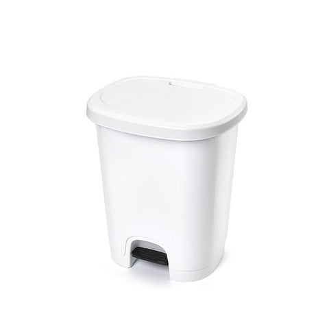 plastific 27L Slim Pedal Bin, Soft Close Step Trash Can for Kitchen & Home