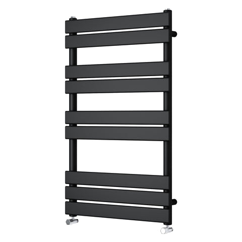 Warmehaus Black 1000x600mm Flat Panel Heated Towel Rail 68mm