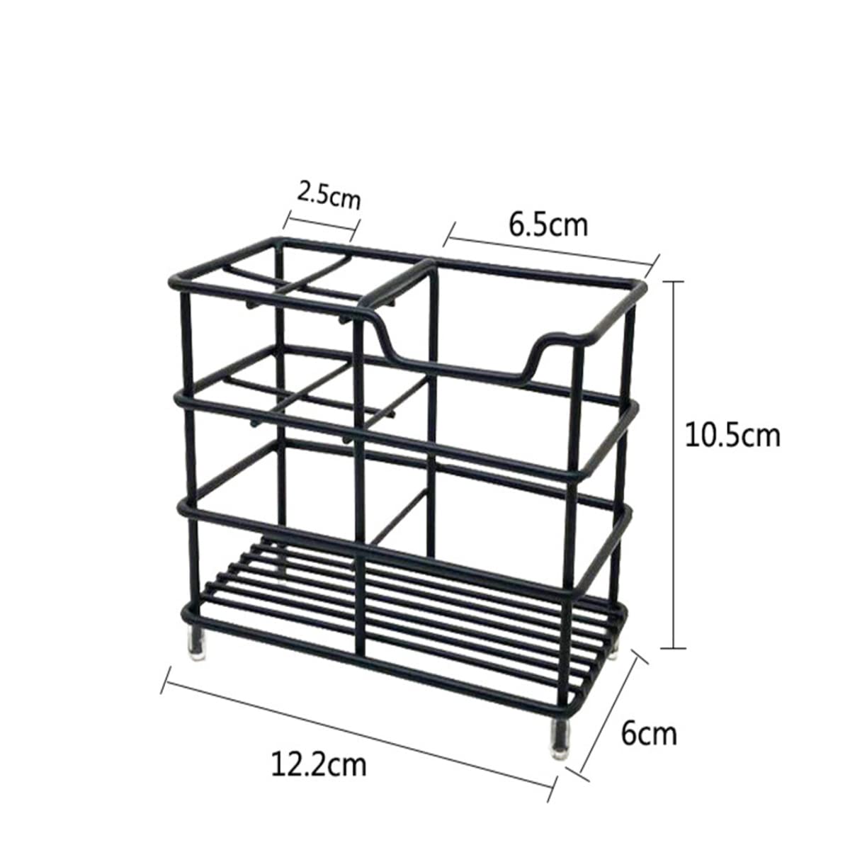Toothbrush Holder Metal 4 Slots Ventilated Wall Mount Rack Mould-Proof Stainless Steel Stand for Electric Toothbrush Toothpaste Razor Shaver Comb