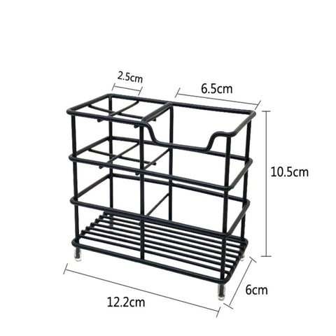 Toothbrush Holder Metal 4 Slots Ventilated Wall Mount Rack Mould-Proof Stainless Steel Stand for Electric Toothbrush Toothpaste Razor Shaver Comb