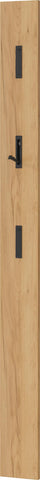 Germania Coat rack panel 3728-243, in Navarra-oak repro, with three fold-out metal coat hooks, 15 x 170 x 3 cm (WxHxD)