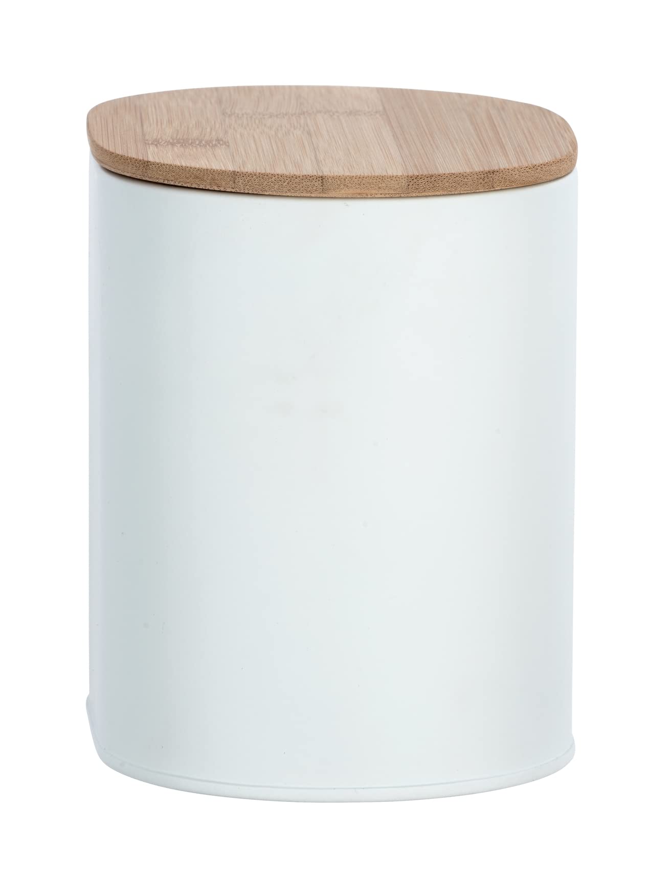WENKO 23699100 Bathroom Box, White/Brown, 14.5 x 13.5 x 10.5 cm