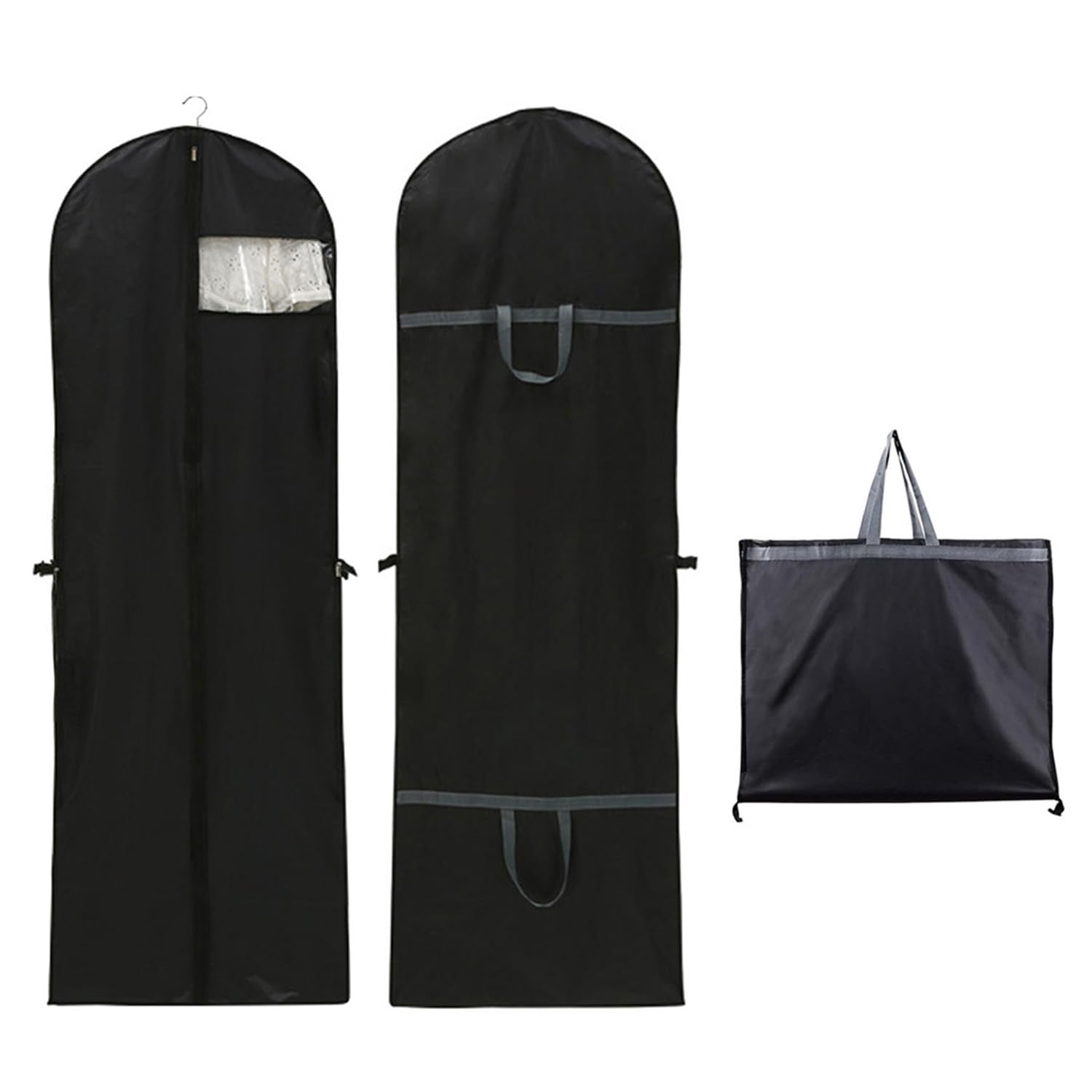 1 Pack Long Dress Covers Bag Dust Proof Clothes Covers Moth Proof Garment Bag Wedding Dress Bag Folding Long Coat Cover for Coat Gowns Dresses Shirts