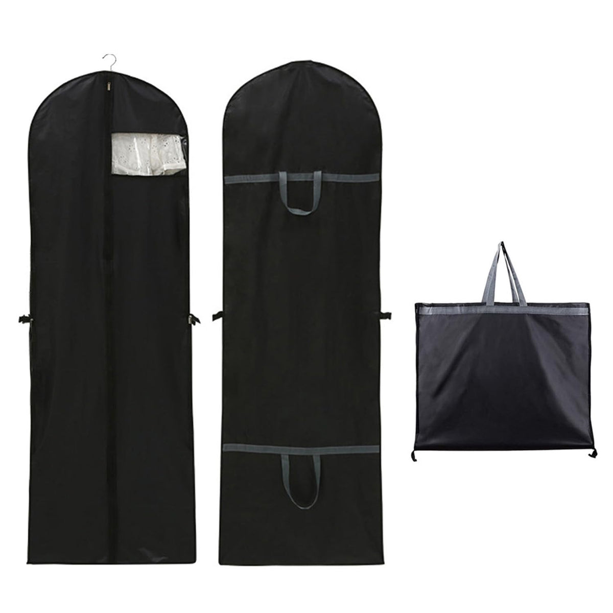 1 Pack Long Dress Covers Bag Dust Proof Clothes Covers Moth Proof Garment Bag Wedding Dress Bag Folding Long Coat Cover for Coat Gowns Dresses Shirts