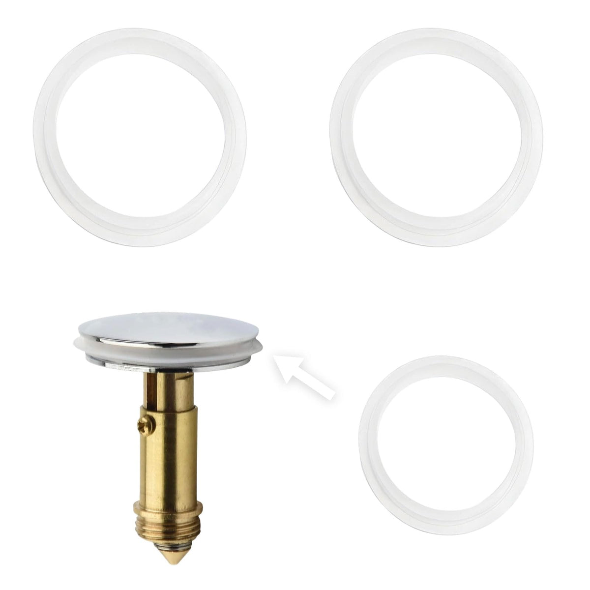 2pcs O-Rings Seal Rubber Gasket, Bathroom Sink Drain Plug Stopper Rubber Seal Ring, Sink Gaskets Bath Plug for Bathroom 31.5/38mm(Transparent)