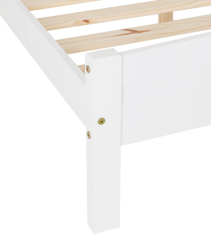 Seconique Amber 4'6" Double Bed in White