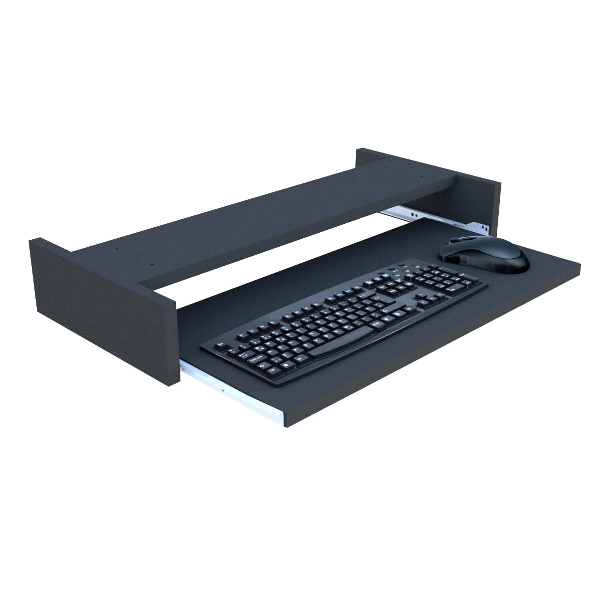 Henor Keyboard Holder Removable Tray Wood 68 x 31 x 9 cm Under Desk Under Table Graphite