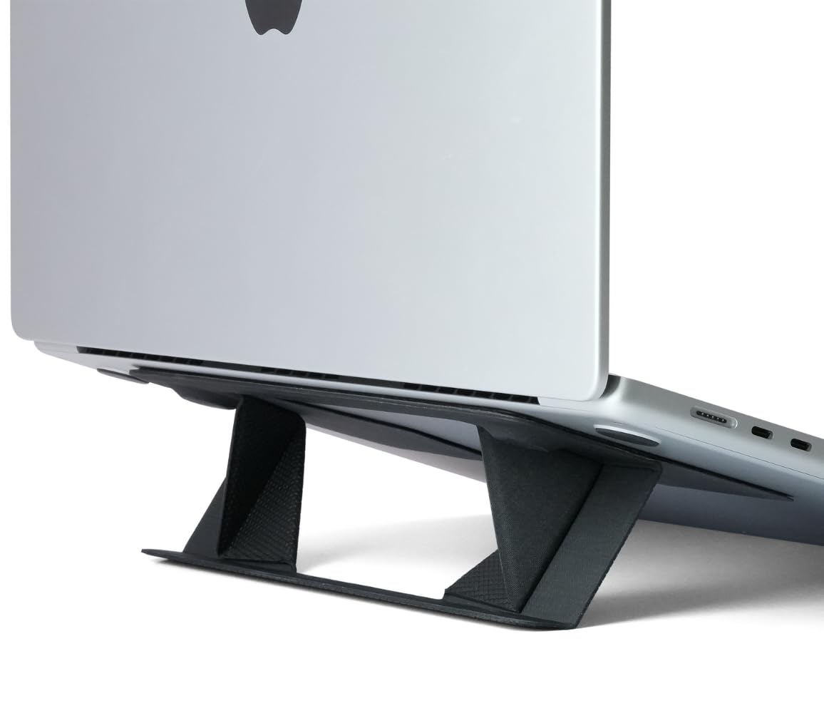 Afterplug Stick On Laptop Stand with 2 Adjustable Heights, Reusable Adhesive and Wobble-Free Design, Support up to 16 inch Laptops