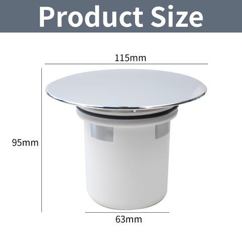 GIONAR Shower Drain Cover Replacement, Shower Plughole Cover with Hair Trap Basket