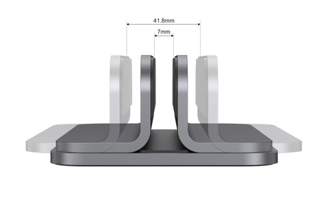 JOKItech Aluminum Laptop Vertical Stand Organizer, Sturdy Laptop Computer Holder Desktop Stand Compatible with New Retina Apple MacBook Pro/Air