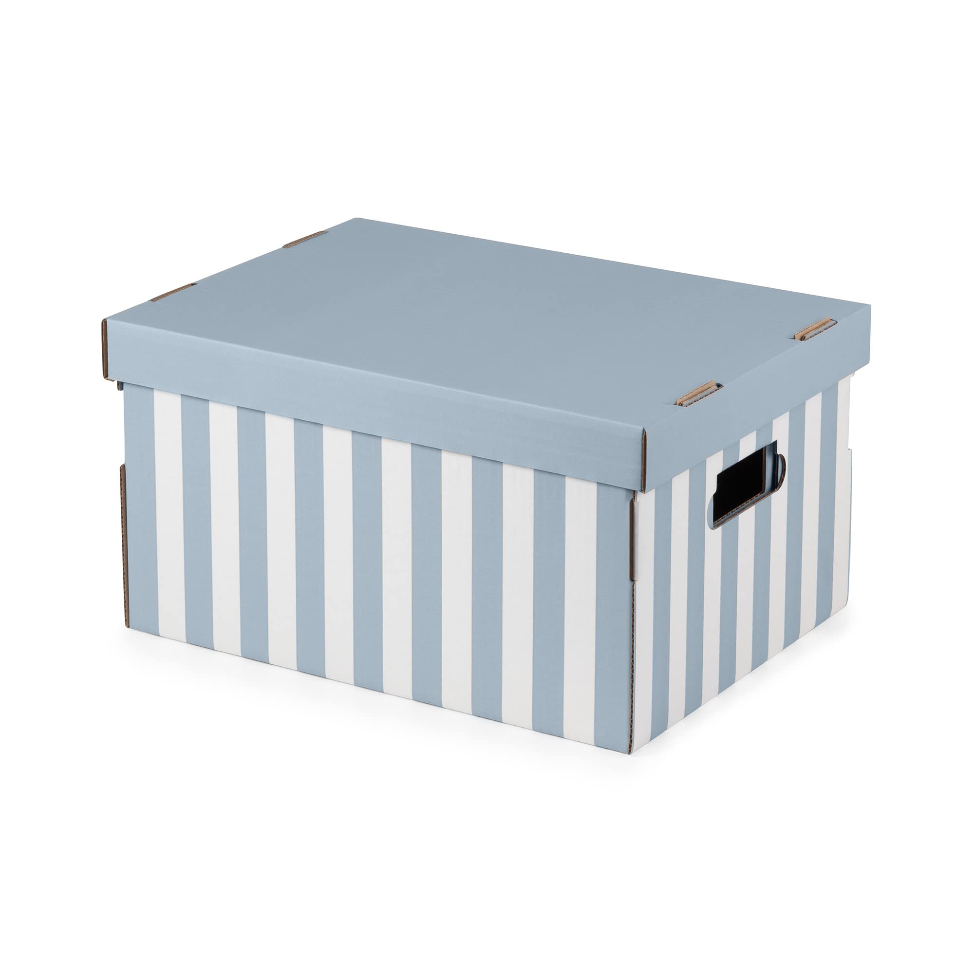 Compactor Mariniere Collection Set of 2 Shirt Cardboard Boxes, Size M, Blue, Bamboo Fiber