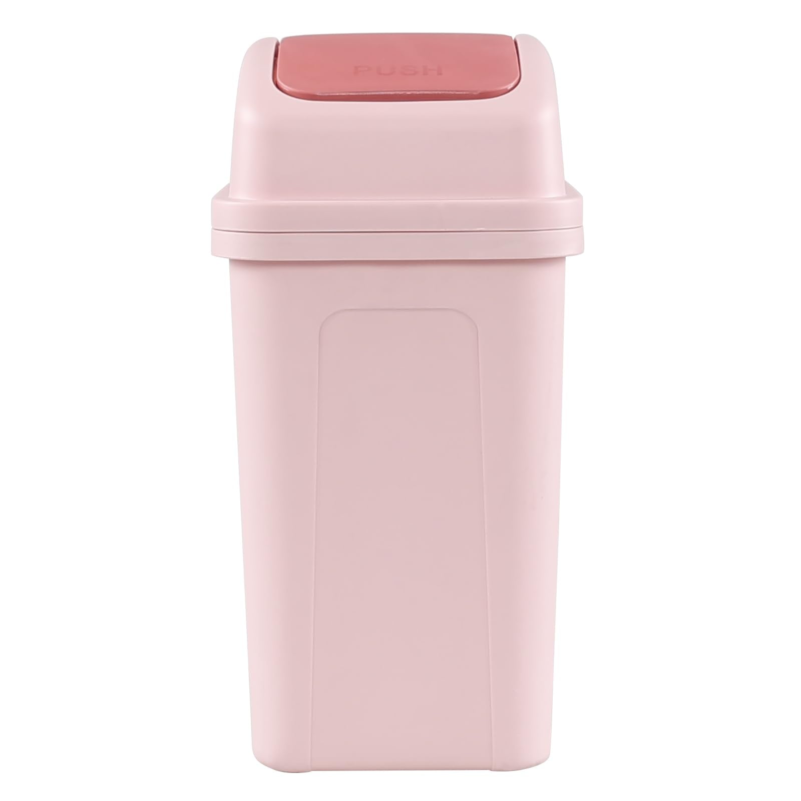 Ikando 7 L Small Swing Lid Trash Bin, Dustbin Paper Trash Bin, 1 Pack, Pink
