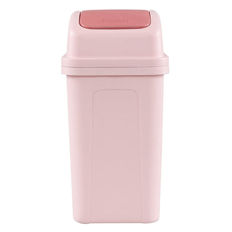 Ikando 7 L Small Swing Lid Trash Bin, Dustbin Paper Trash Bin, 1 Pack, Pink