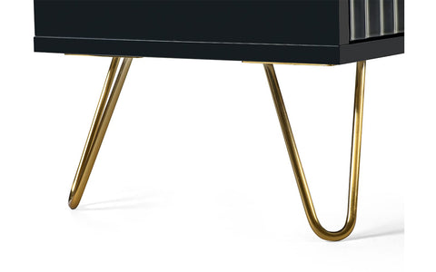 Julian Bowen Murano TV Unit for up to 65" TVs, Black - H50 x W150 x D40cm
