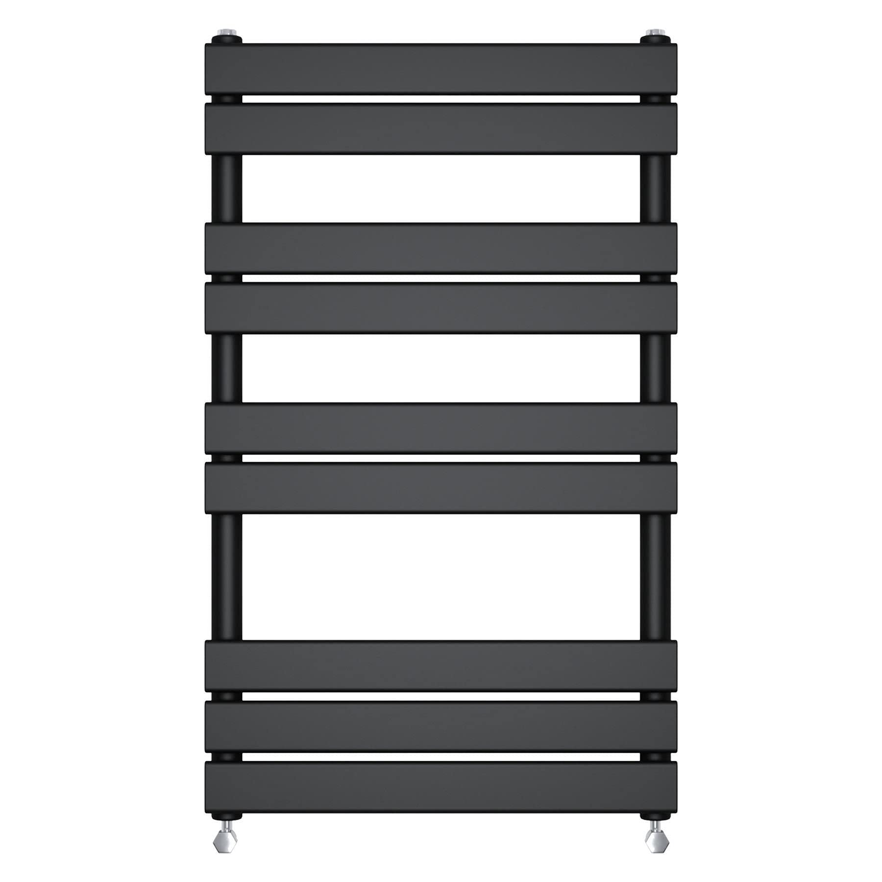 Warmehaus Black 1000x600mm Flat Panel Heated Towel Rail 68mm
