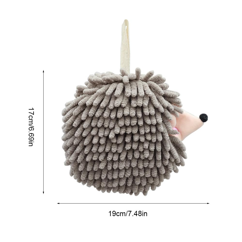 MiOYOOW Fuzzy Ball Hand Towel, Fluffy Hedgehog Ball Towel, Quick Dry Decorative Hand Towel for Bathroom Kichten Toilet