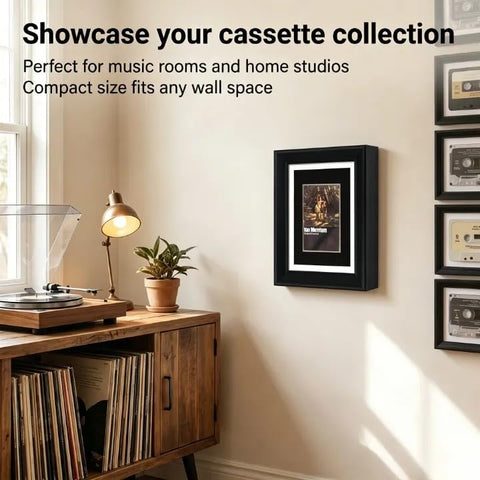 Cassette Tape Picture Frame, Cassette Tape Storage, Cassette Tape Display Frame, Cassette Tape and Suitcase Display Frame with EVA Foam Lining and