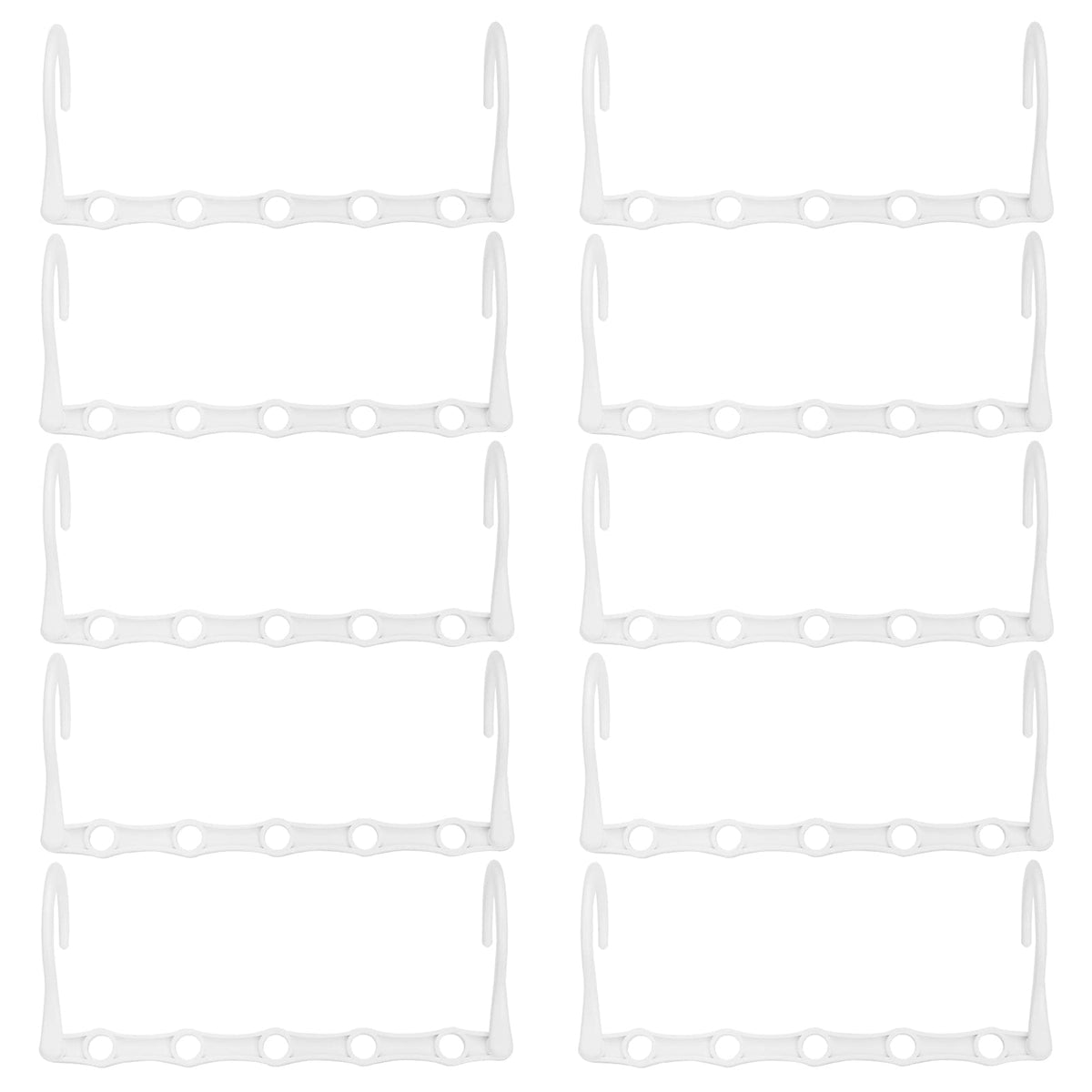Rainberg Space Saving Hangers - Magic Clothes Hangers, Coat Hangers, Wardrobe Space Saver (Pack of 12, White)