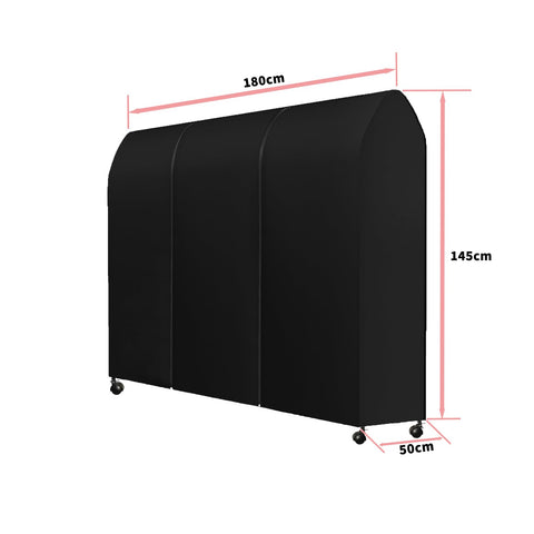 DecacnX Clothes Rail Cover 6FT Dustproof Breathable Garment Rail Cover Double Protective Zip for Easy Access